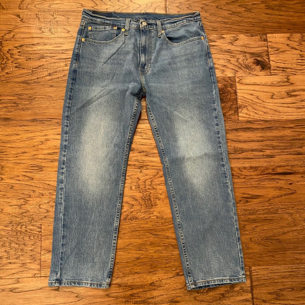 Levi's 505 Regular Fit Jeans Mens 34x29 Blue Medium Wash Straight Leg Denim